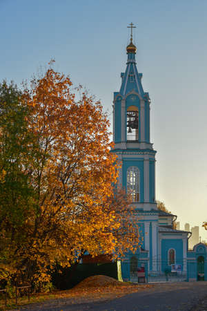 Moscow, Russia - 17 October, 2018: Ð¡hurch of Nativity of the Blessed Virgin Mary in Krylatskie Hills in Moscow, Russia.のeditorial素材
