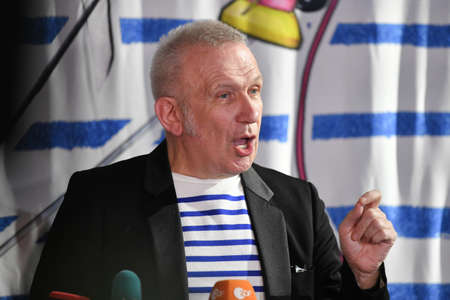 Moscow, Russia - 7 Feb, 2020: French fashion designer Jean Paul Gaultier during a press conference before his 'Fashion Freak Show' at Moscow Palace of youth theatre in Moscow, Russia.のeditorial素材
