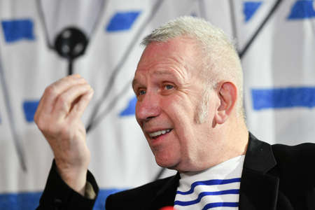 Moscow, Russia - 7 Feb, 2020: French fashion designer Jean Paul Gaultier during a press conference before his 'Fashion Freak Show' at Moscow Palace of youth theatre in Moscow, Russia.のeditorial素材
