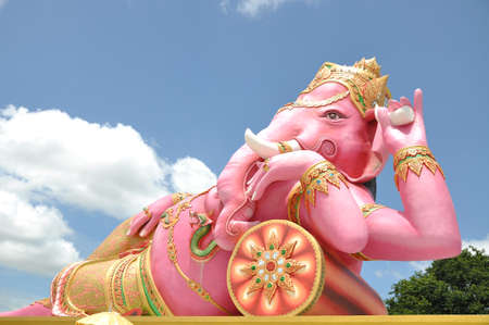 Biggest Lord Ganesha statue in the world, Chachoengsao Thailandの写真素材
