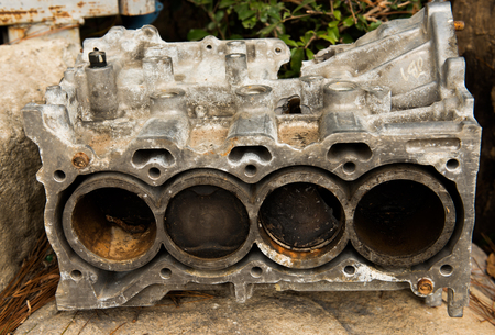 cutaway model of a vehicle engine.の写真素材
