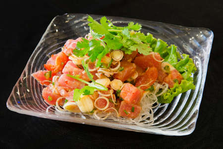 thai salmon saladの写真素材