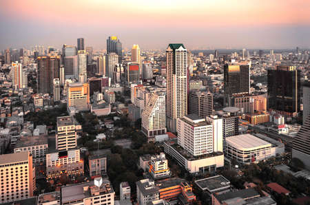 bangkok city sunset, capital city thailand, asiaの写真素材