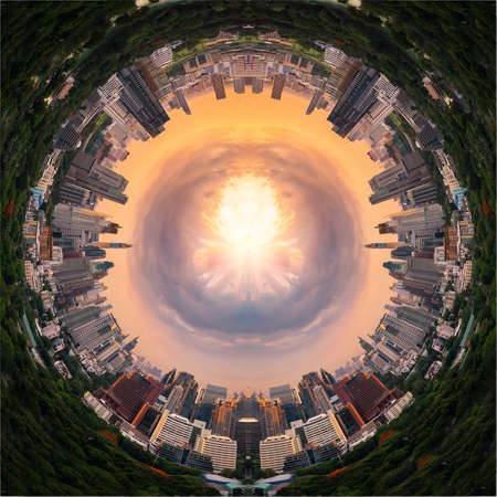 world bangkok city Downtown view cycleの写真素材