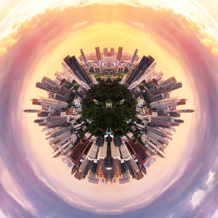 world bangkok city view Downtown centerの写真素材