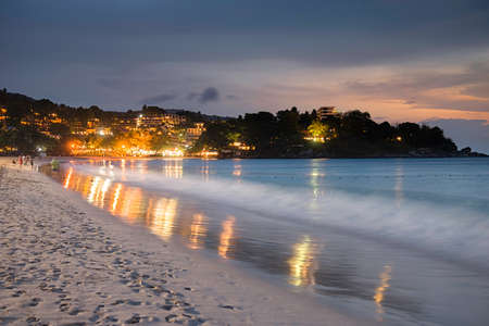Twilght beach phuket thailandの写真素材