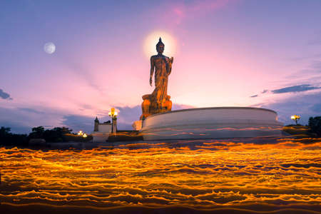 visakha bucha day Phutthamonthon nakhon pathom thailandの写真素材
