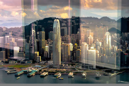 Hong kong city viewの写真素材