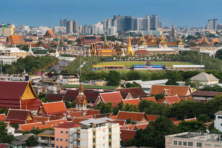 Top view Siam city Bangkok thailand 2015の写真素材