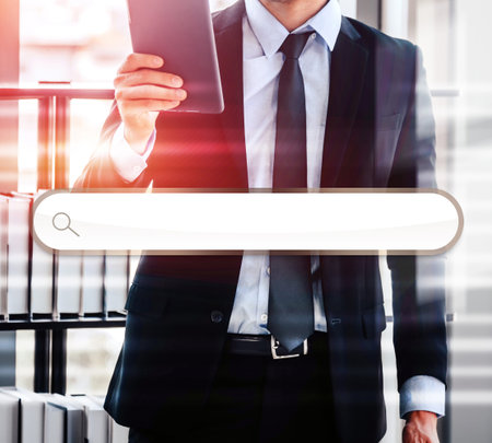 Modern design background for search internet 