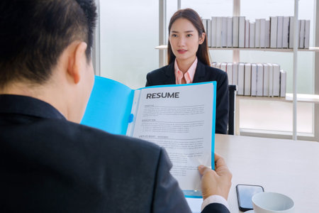 File history of the women interviewed In the office of a company