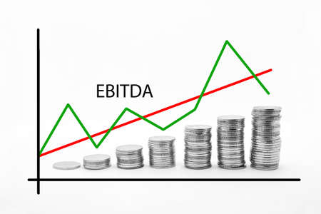 Stacked Coins on Ebitdaの写真素材