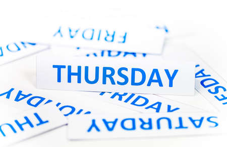 Thursday word textureの写真素材