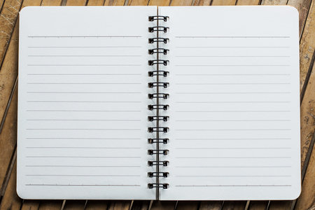 Note book on the bamboo background template