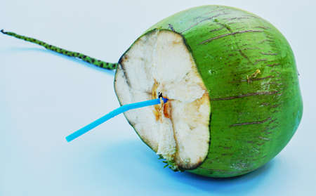 Drink coconut water for health  in the summerの写真素材