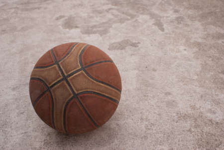 an old basketballの写真素材