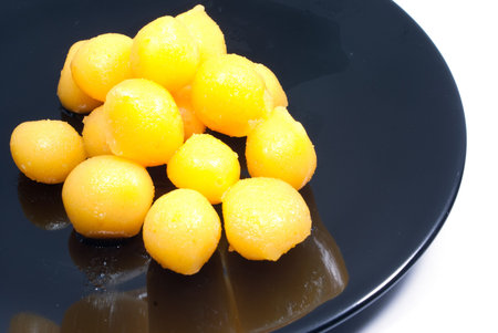 Gold Egg Yolks Dropsの写真素材