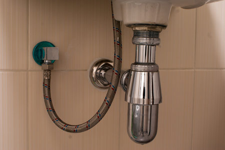 basin drainer in the bathroom