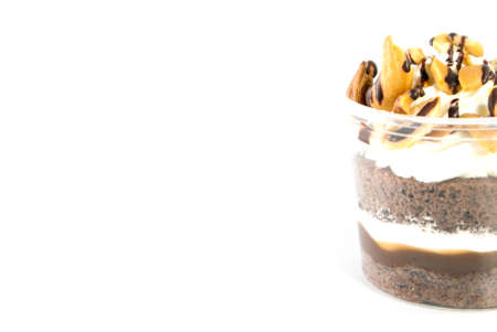 almonds cupcakes on the white backgroundの写真素材