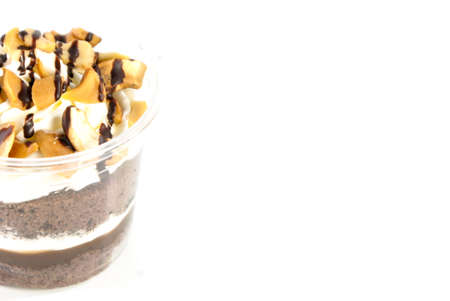 almonds cupcakes on the white backgroundの写真素材