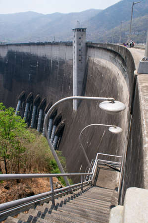 The power station at the Bhumibol Dam in Thailand.の写真素材