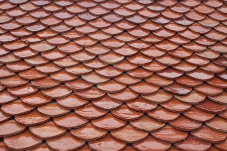 Texture of temple roof in thailandの写真素材