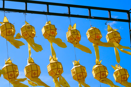 Colourful lantern in chiang mai, thailandの写真素材
