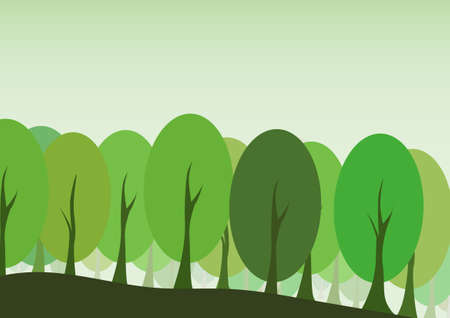 Vector : Forest and tree backgroundのイラスト素材