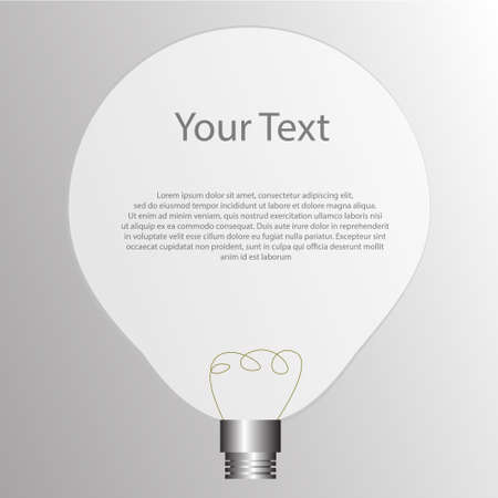 Vector : lightbulb with blank space for your textのイラスト素材