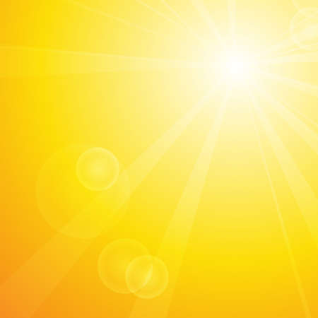 Vector : Summer background with sun and lens flareのイラスト素材
