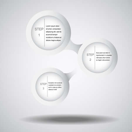 Vector : Circle layout step by step and space for textのイラスト素材