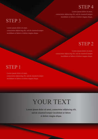 Vector : Overlap paper background and space for each stepのイラスト素材