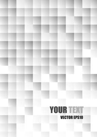 Vector : Abstract modern white and gray square backgroundのイラスト素材