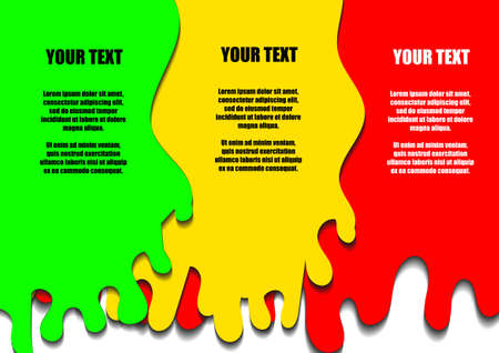 Vector : Paint dripping and shadow on white backgroundのイラスト素材