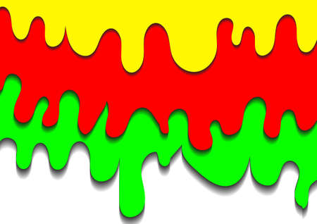 Vector : Paint dripping and shadow on white backgroundのイラスト素材