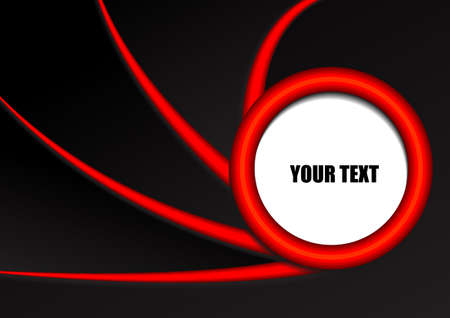 Vector : Abstract red stripe on black backgroundのイラスト素材