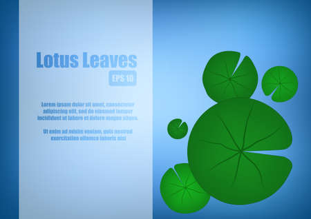 Lotus leaves background and space for textのイラスト素材