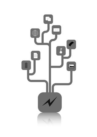 Vector : Internet technology infographic chart backgroundのイラスト素材