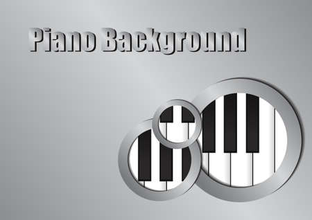 Vector : Piano and silver circle backgroundのイラスト素材