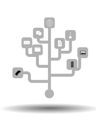 Vector : Internet technology infographic chart backgroundのイラスト素材