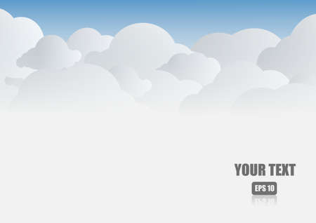 Vector : Cloud and blue sky with space for textのイラスト素材