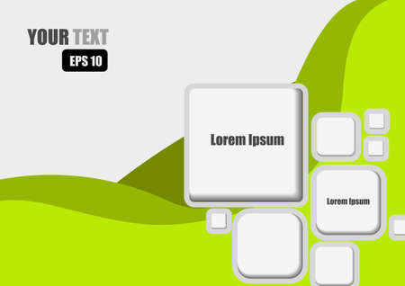 Vector : Abstract square for text on green backgroundのイラスト素材