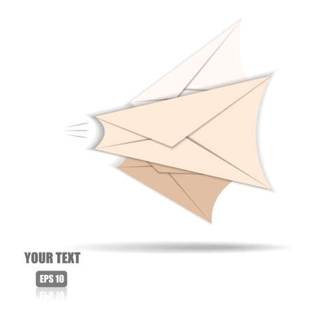 Vector : Envelopes on white backgroundのイラスト素材