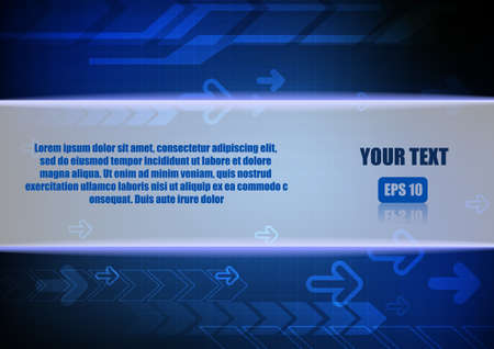 Vector : Abstract arrow and empty label technology backgroundのイラスト素材