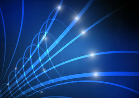 Vector : Abstract curve line and circle technology backgroundのイラスト素材