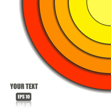 Vector : Abstract overlap paper circle backgroundのイラスト素材