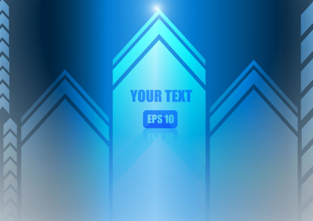 Vector : Abstract arrow and circle technology backgroundのイラスト素材