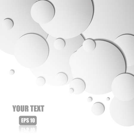 Vector : Abstract circle paper overlap and shadow on white backgroundのイラスト素材