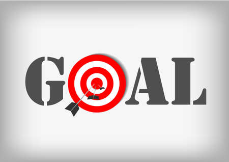 Vector : Archery targets and goal on gray backgroundのイラスト素材