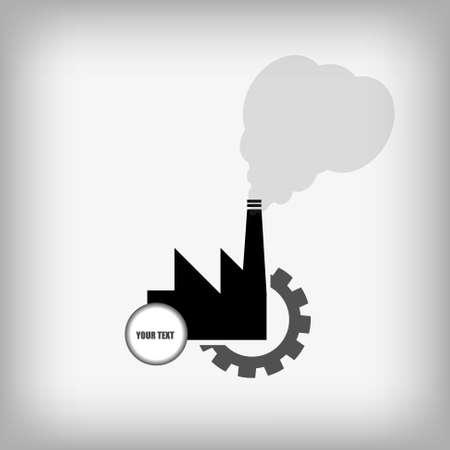 Vector : Factory with gear  のイラスト素材